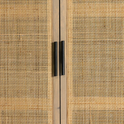 Caprice Tall Cabinet by Four Hands. Made from cane, solid mango in a modern style.