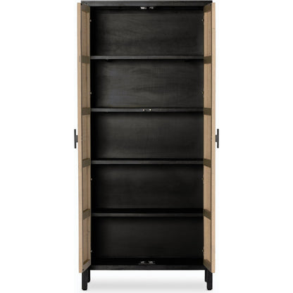 Caprice Tall Cabinet by Four Hands. Made from cane, solid mango in a modern style.