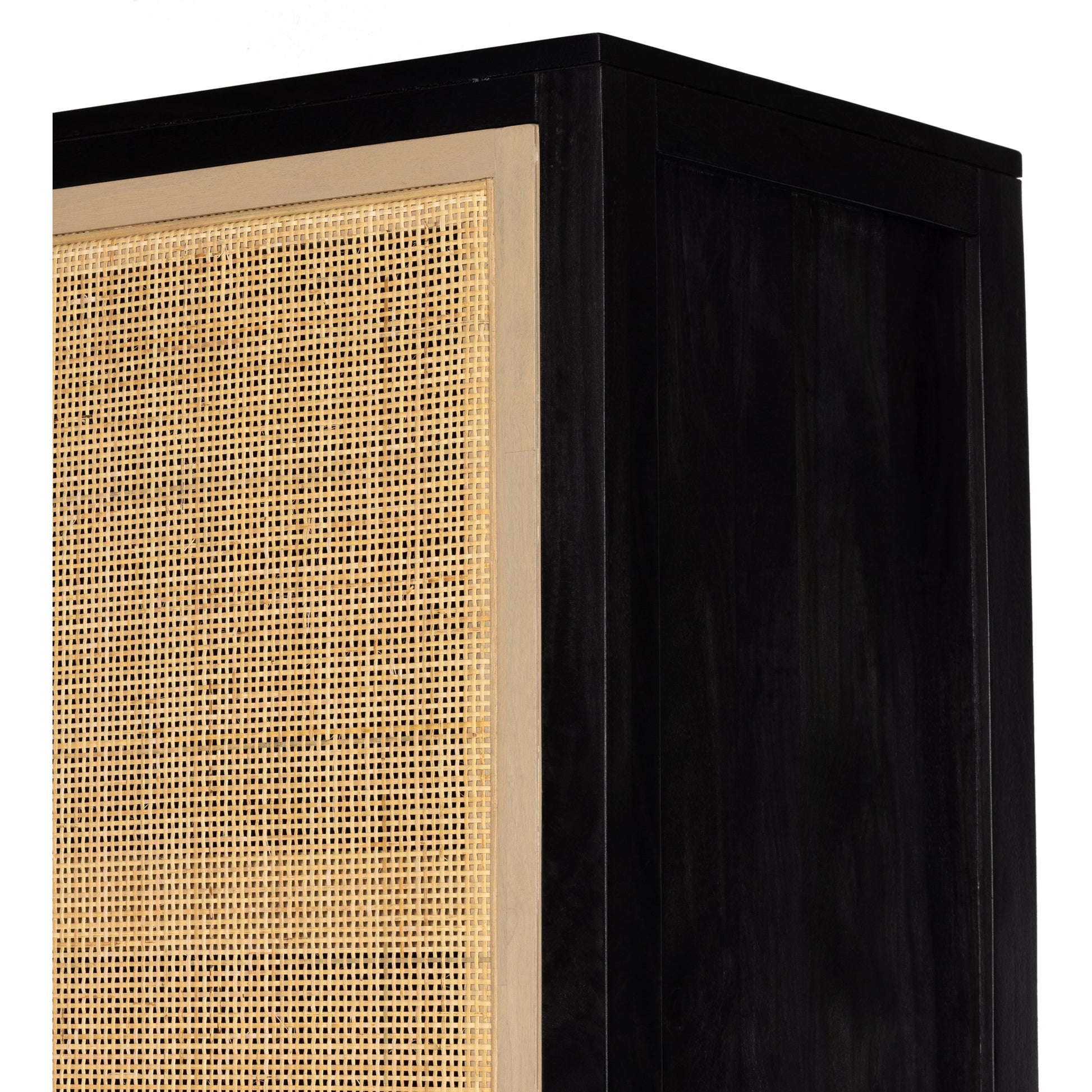 Caprice Tall Cabinet by Four Hands. Made from cane, solid mango in a modern style.