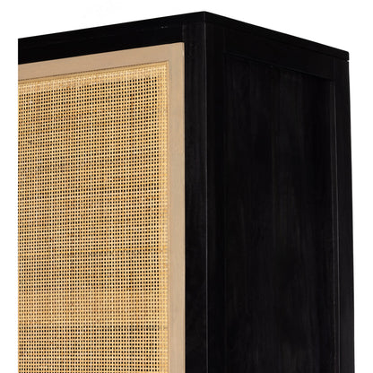Caprice Tall Cabinet by Four Hands. Made from cane, solid mango in a modern style.