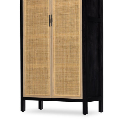 Caprice Tall Cabinet by Four Hands. Made from cane, solid mango in a modern style.