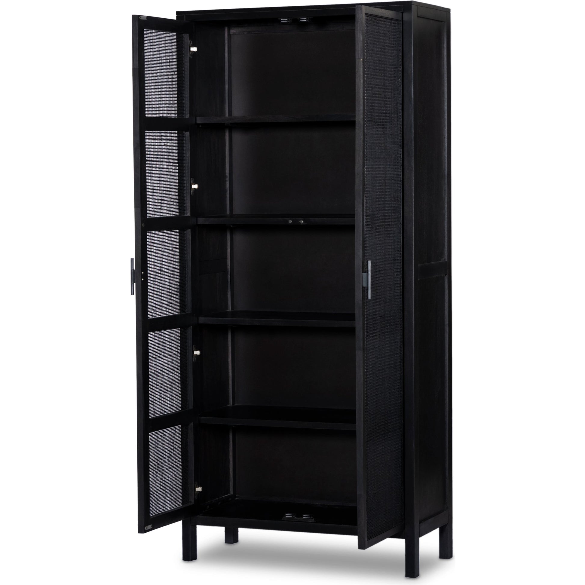Caprice Tall Cabinet by Four Hands. Made from cane, solid mango in a modern style.