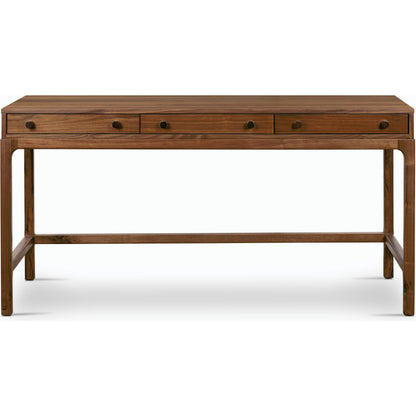 Arturo Desk by Four Hands in natural walnut. Made from solid walnut, walnut veneer in a modern style.