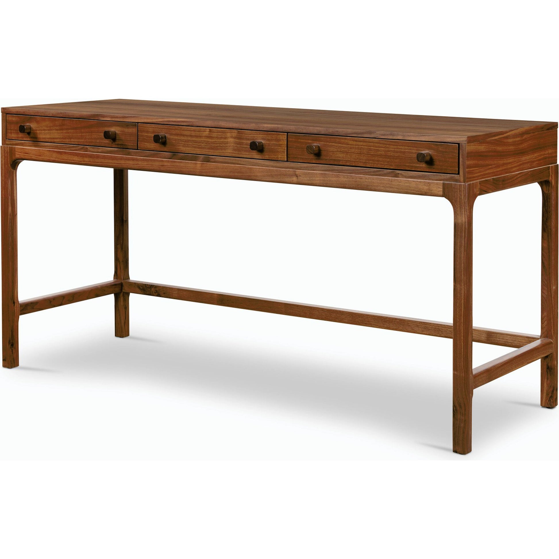 Arturo Desk by Four Hands in natural walnut. Made from solid walnut, walnut veneer in a modern style.