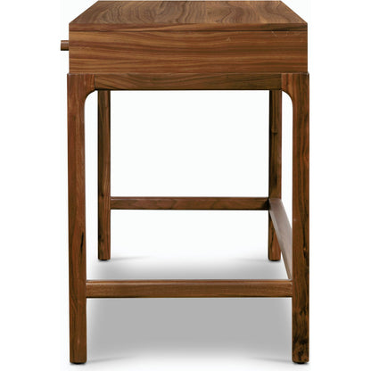 Arturo Desk by Four Hands in natural walnut. Made from solid walnut, walnut veneer in a modern style.