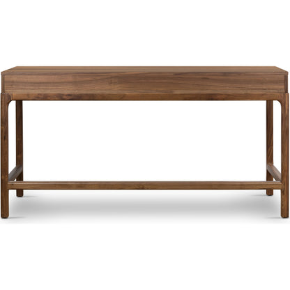 Arturo Desk by Four Hands in natural walnut. Made from solid walnut, walnut veneer in a modern style.