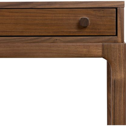 Arturo Desk by Four Hands in natural walnut. Made from solid walnut, walnut veneer in a modern style.