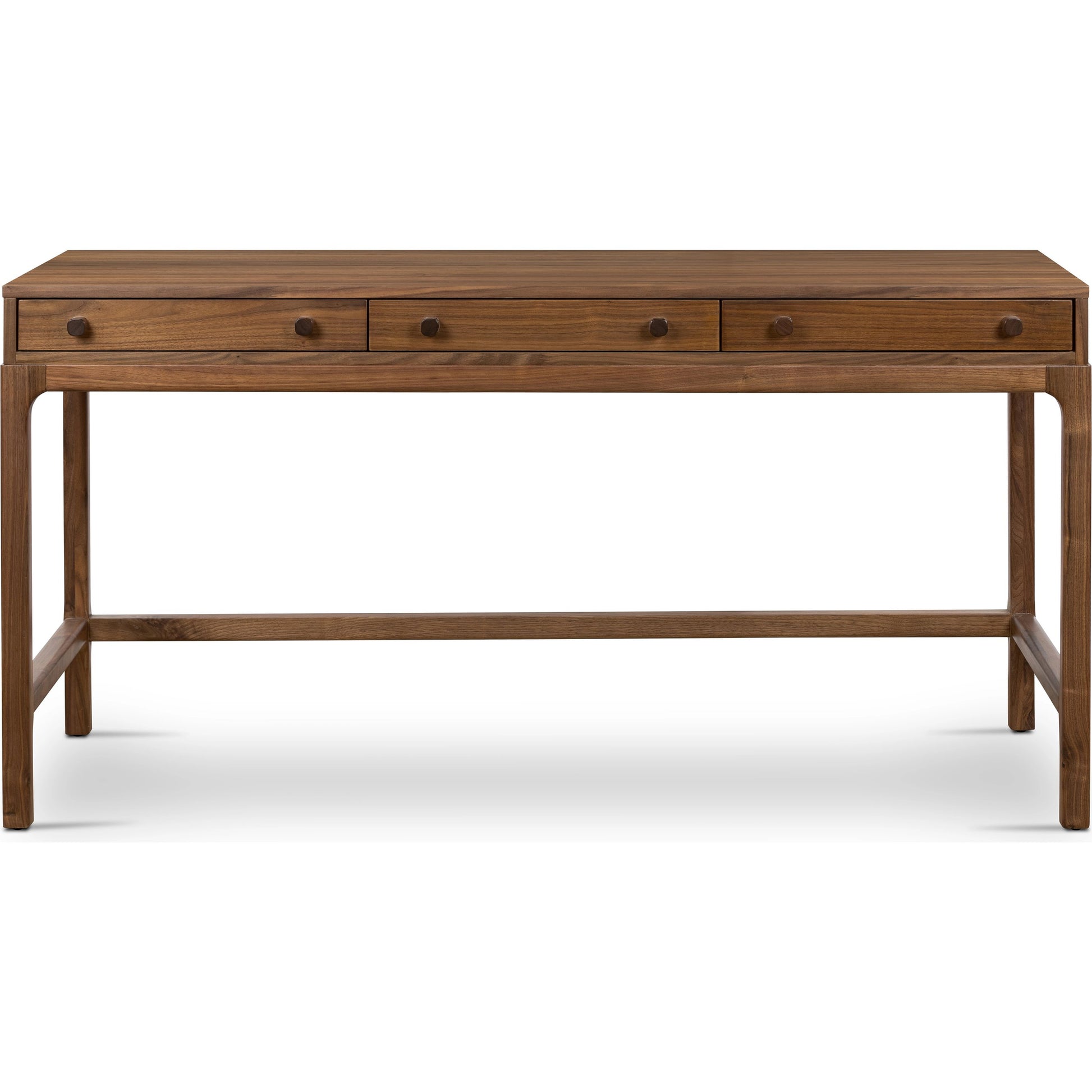 Arturo Desk by Four Hands in natural walnut. Made from solid walnut, walnut veneer in a modern style.