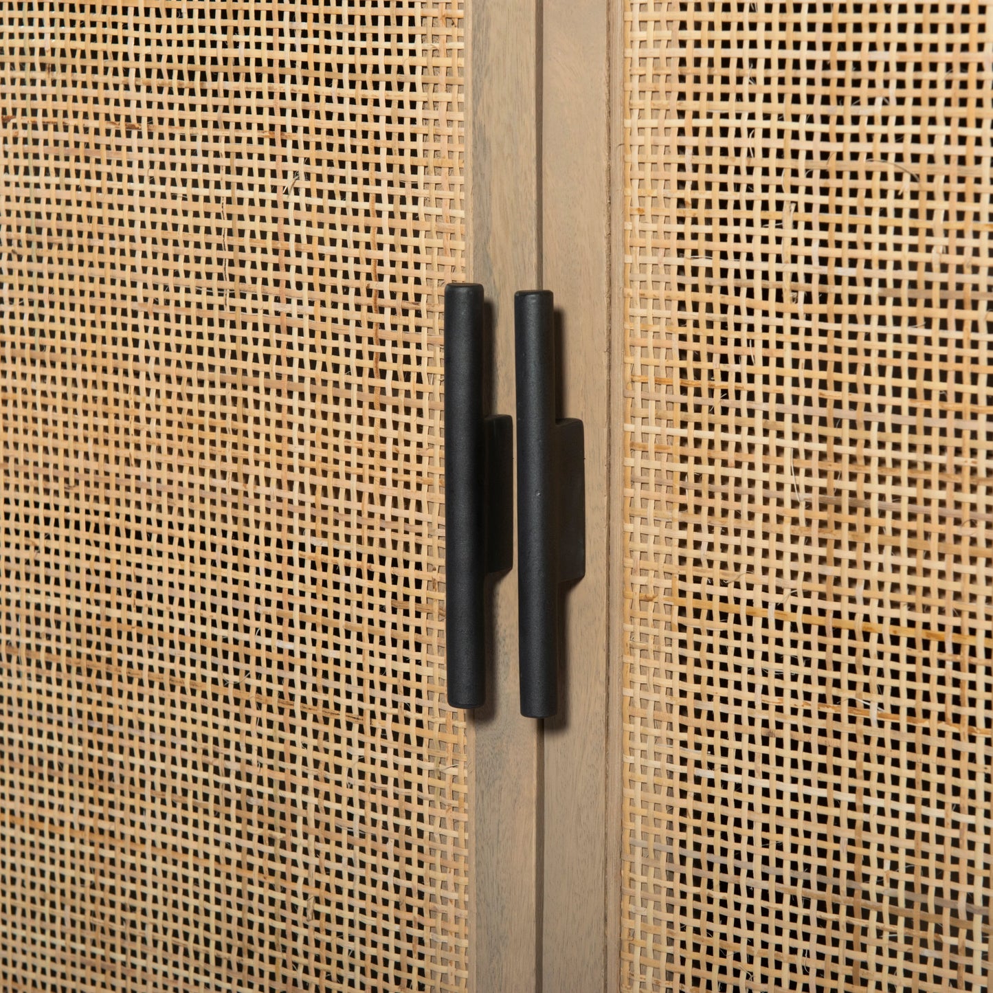 007 SI-1980284 | Additional Silo | Caprice Wide Bookshelf by Four Hands in natural mango, gunmetal, natural cane and natural mango. Made from solid mango, iron in a modern style.