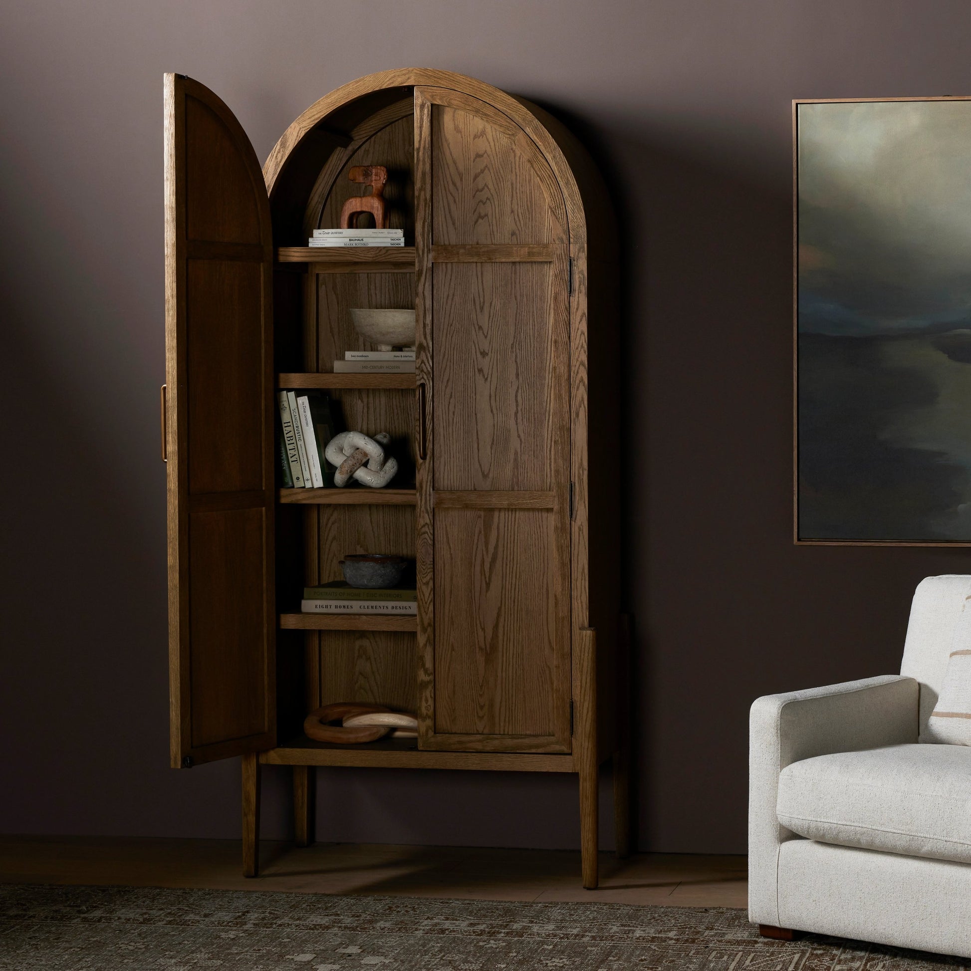 Tolle Panel Door Cabinet by Four Hands. Made from solid oak, oak veneer, iron in a modern style.