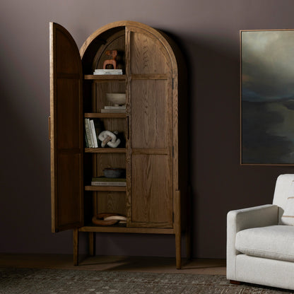 Tolle Panel Door Cabinet by Four Hands. Made from solid oak, oak veneer, iron in a modern style.
