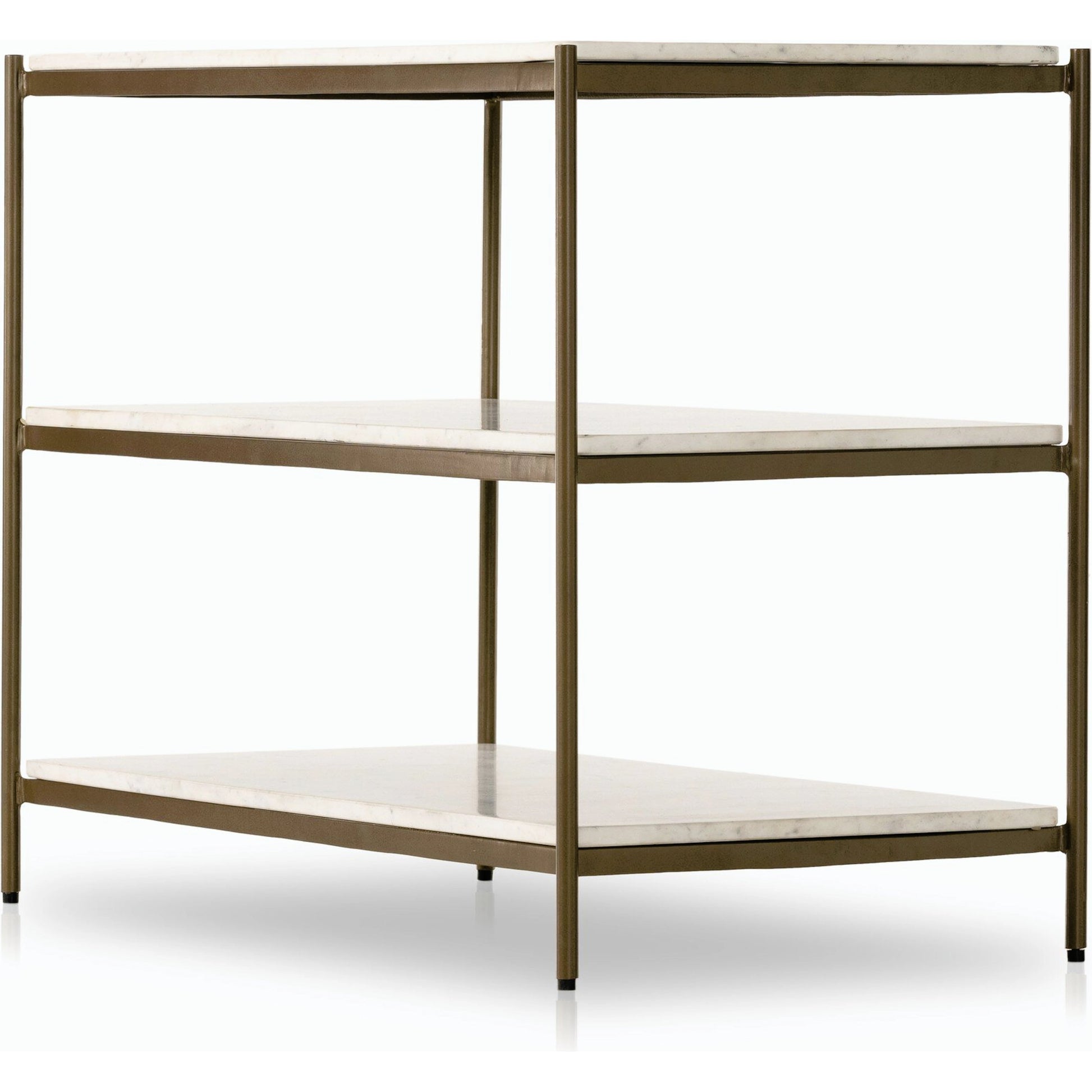 Felix Large Nightstand by Four Hands. Made from iron, solid marble in a modern style.