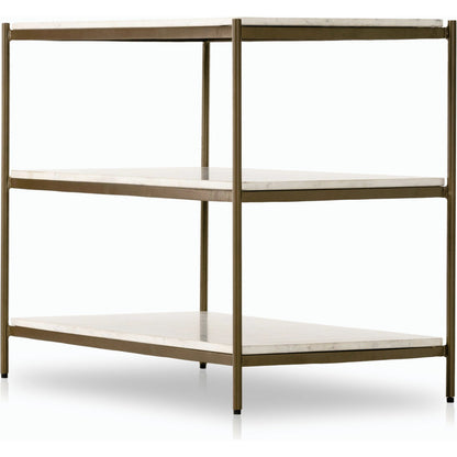 Felix Large Nightstand by Four Hands. Made from iron, solid marble in a modern style.