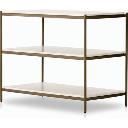 Felix Large Nightstand by Four Hands. Made from iron, solid marble in a modern style.