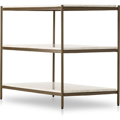 Felix Large Nightstand by Four Hands. Made from iron, solid marble in a modern style.