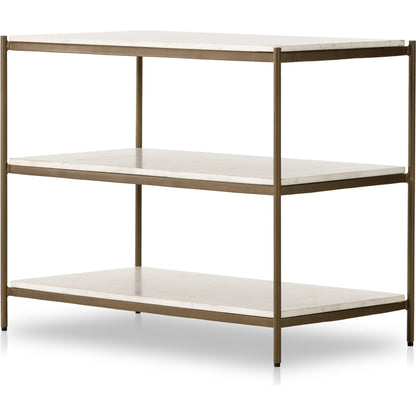 Felix Large Nightstand by Four Hands. Made from iron, solid marble in a modern style.