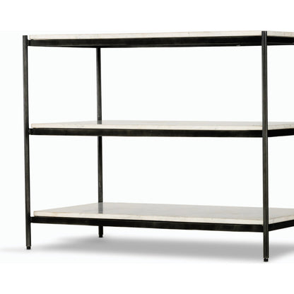 Felix Large Nightstand by Four Hands. Made from iron, solid marble in a modern style.