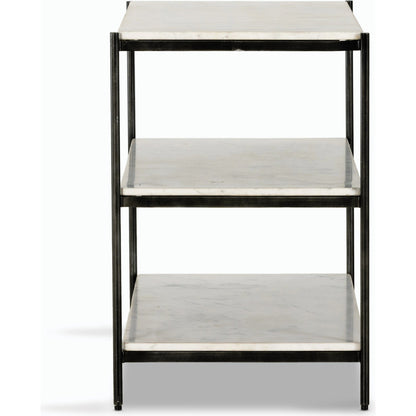 Felix Large Nightstand by Four Hands. Made from iron, solid marble in a modern style.
