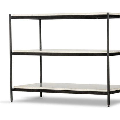 Felix Large Nightstand by Four Hands. Made from iron, solid marble in a modern style.