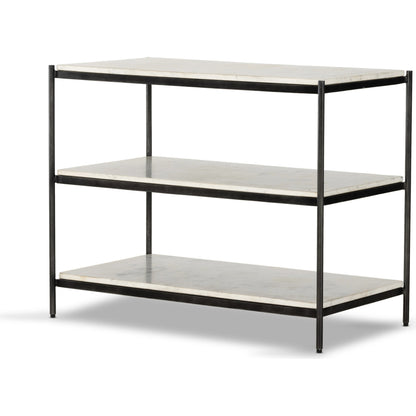 Felix Large Nightstand by Four Hands. Made from iron, solid marble in a modern style.