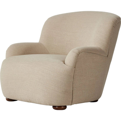 Kadon Chair by Four Hands in sheepskin camel, almond. Made from 100% polyester, solid parawood, 100% polypropylene in a transitional style.