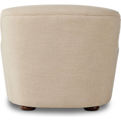 Kadon Chair by Four Hands in sheepskin camel, almond. Made from 100% polyester, solid parawood, 100% polypropylene in a transitional style.