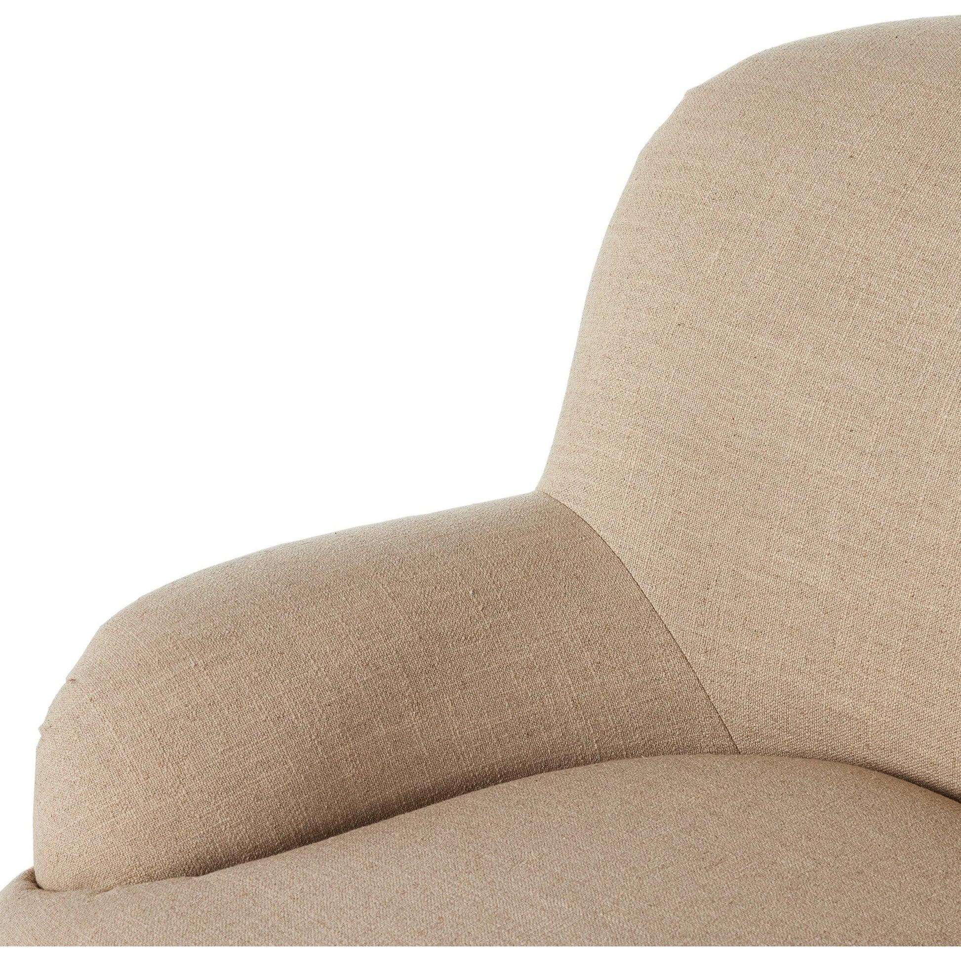 Kadon Chair by Four Hands in sheepskin camel, almond. Made from 100% polyester, solid parawood, 100% polypropylene in a transitional style.