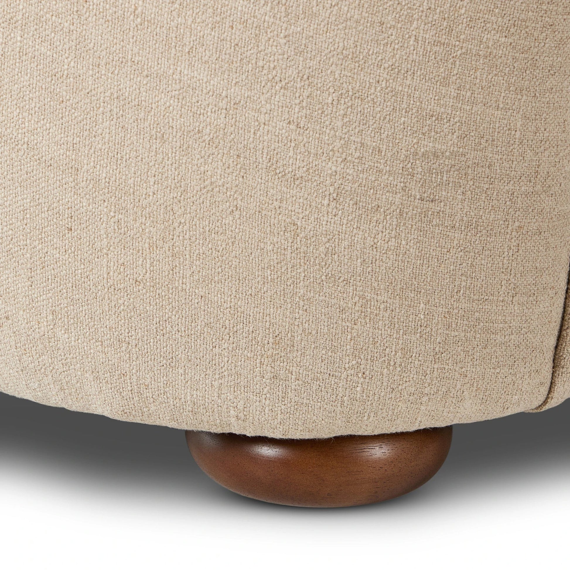 Kadon Chair by Four Hands in sheepskin camel, almond. Made from 100% polyester, solid parawood, 100% polypropylene in a transitional style.