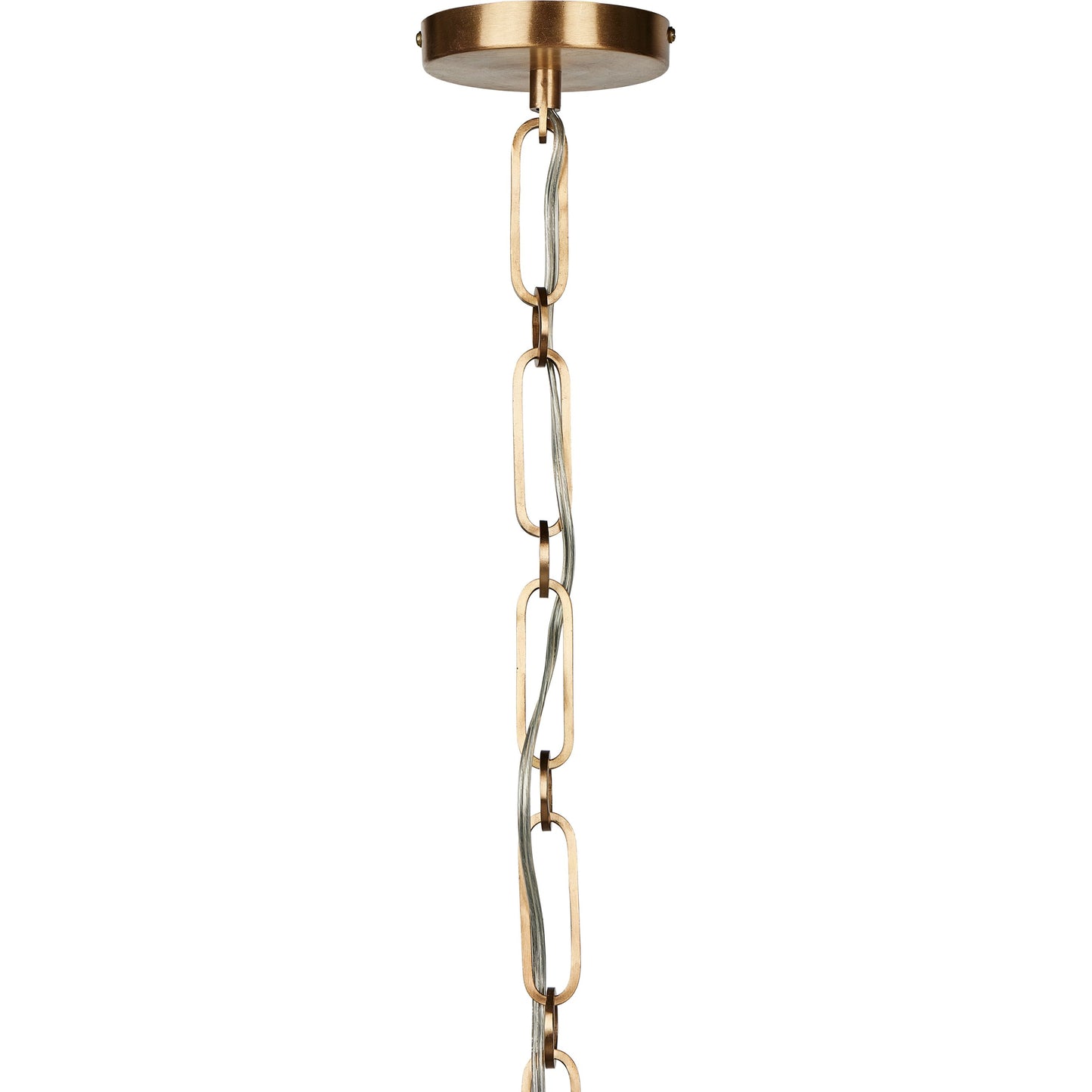 029 SI-2092945 | Closeup | Nicholls Tapered Pendant by Four Hands in black aluminum enamel, cast brushed brass. Made from aluminum, brass, thermoplastic in a modern style.