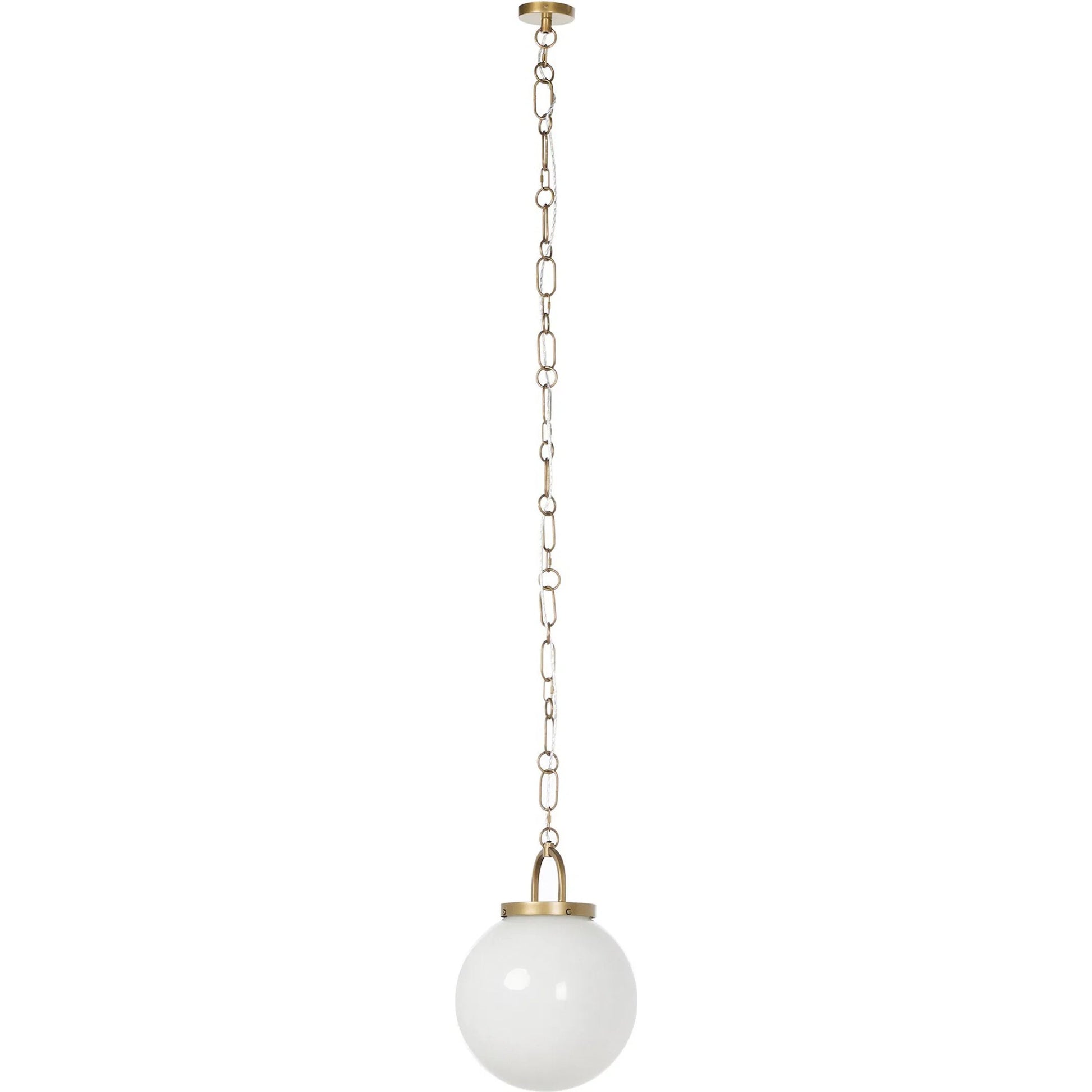 Evelie Pendant by Four Hands in painted glass, light antique brass. Made from glass, iron in a unique style.