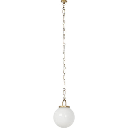 Evelie Pendant by Four Hands in painted glass, light antique brass. Made from glass, iron in a unique style.