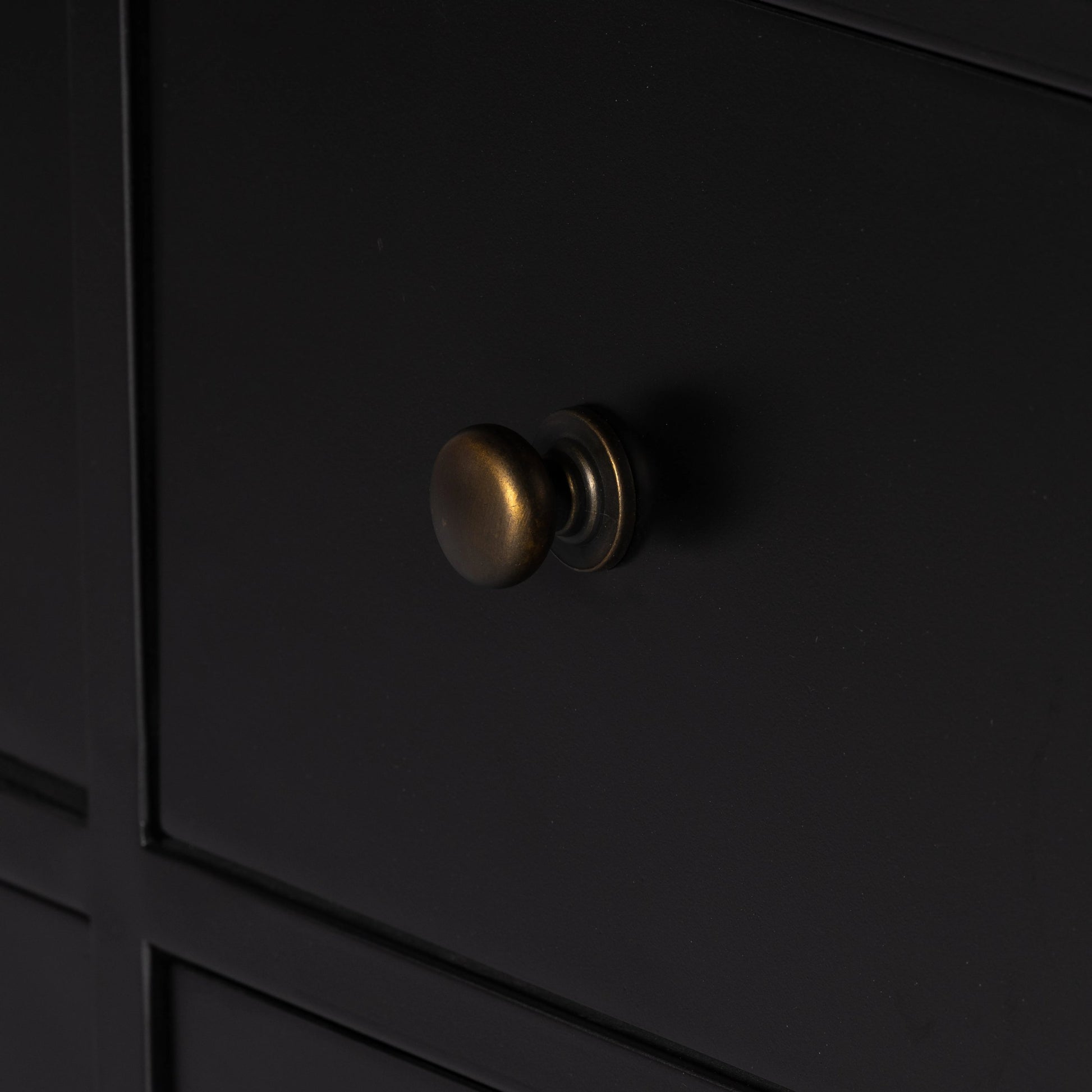 Belmont 12 Drawer Dresser by Four Hands in black. Made from iron in a modern style.