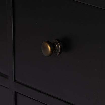 Belmont 12 Drawer Dresser by Four Hands in black. Made from iron in a modern style.