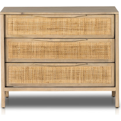 Sydney Large Nightstand by Four Hands. Made from solid mango, cane in a modern style.
