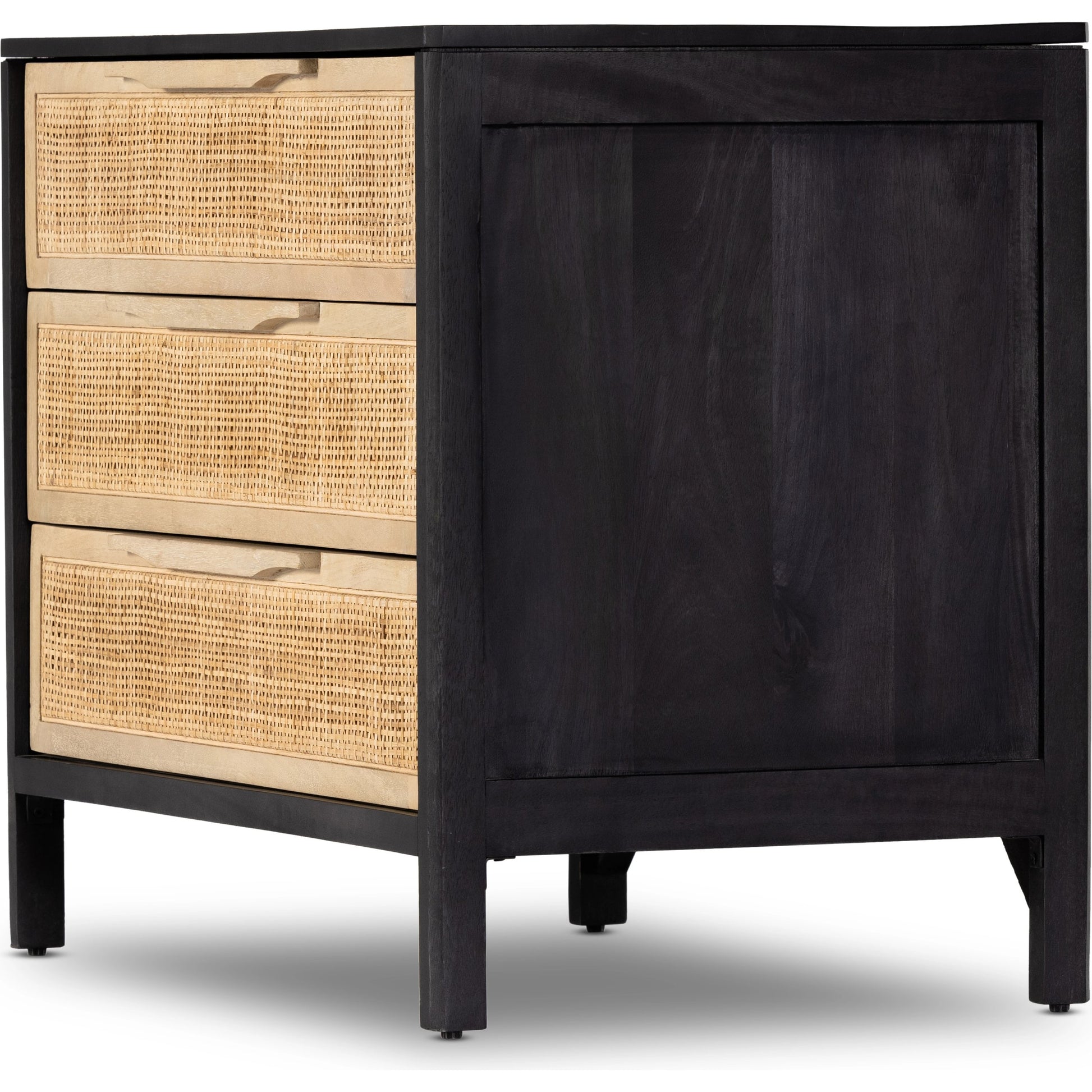 Sydney Large Nightstand by Four Hands. Made from solid mango, cane in a modern style.
