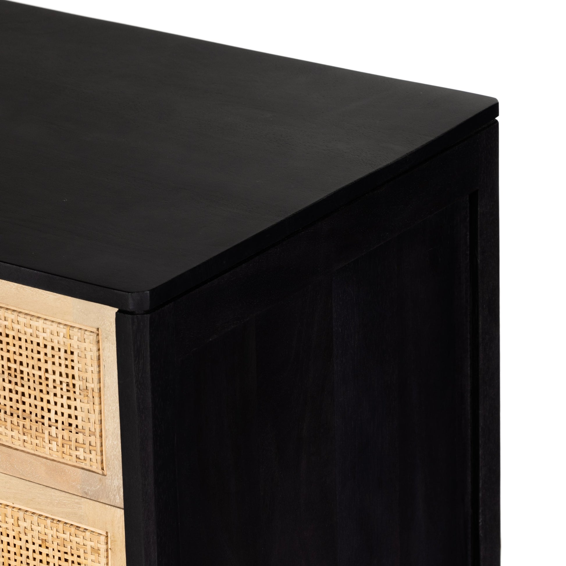 Sydney Large Nightstand by Four Hands. Made from solid mango, cane in a modern style.