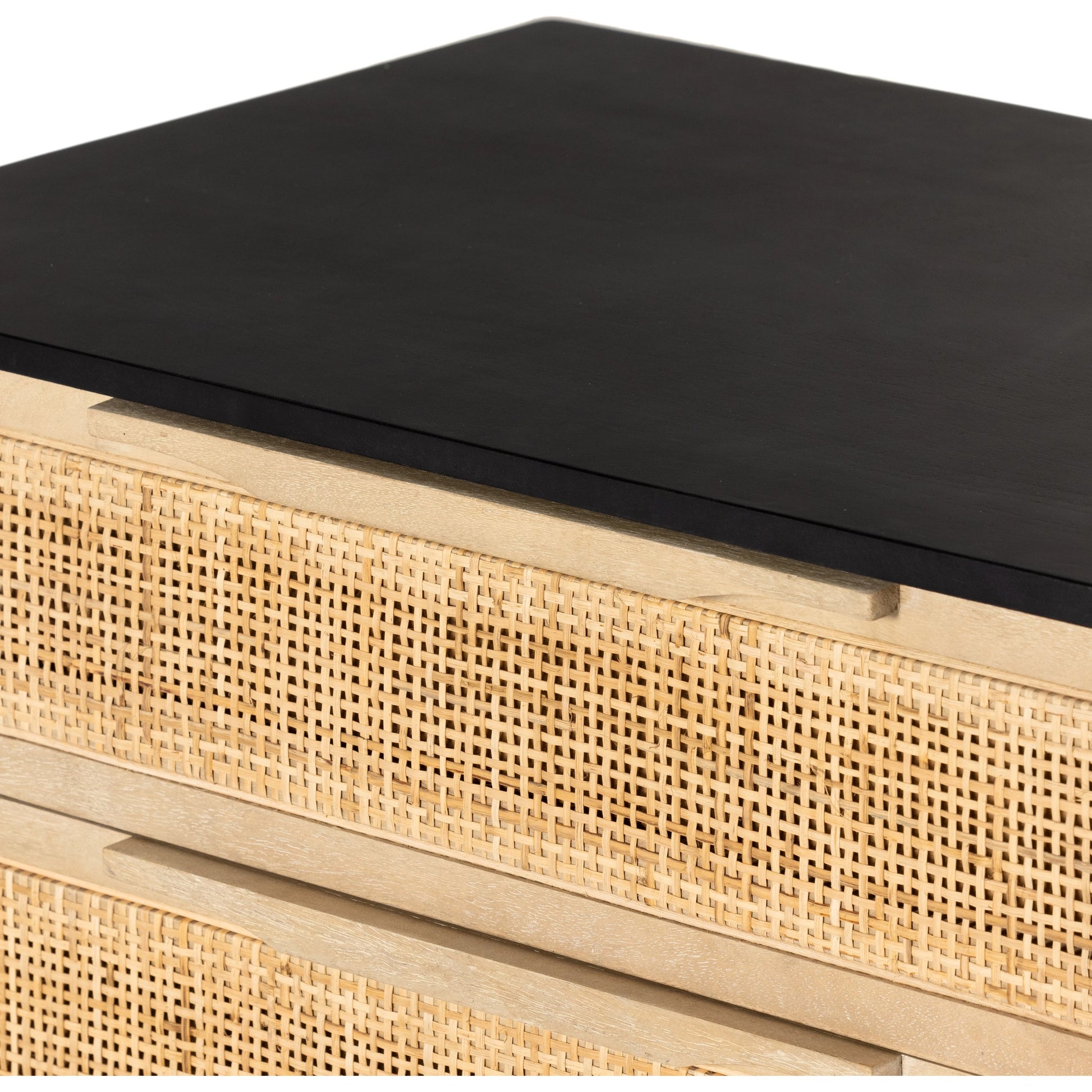 Sydney Large Nightstand by Four Hands. Made from solid mango, cane in a modern style.