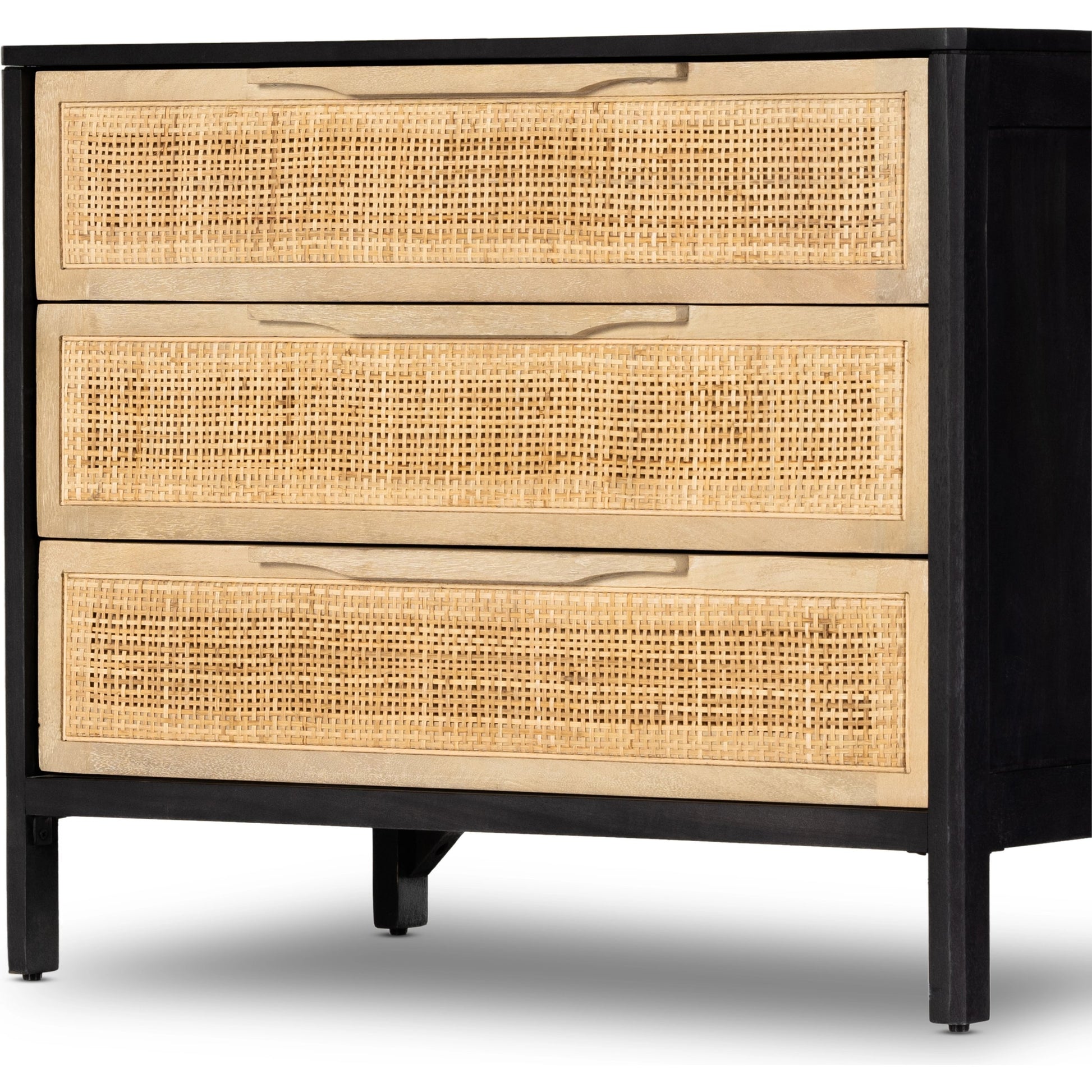 Sydney Large Nightstand by Four Hands. Made from solid mango, cane in a modern style.