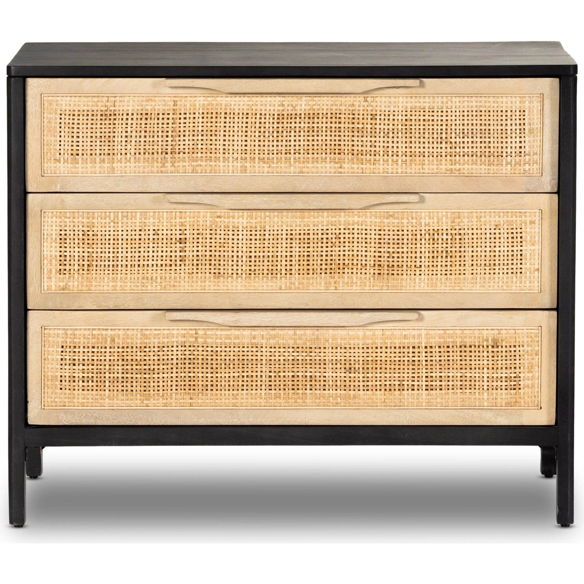 Sydney Large Nightstand by Four Hands. Made from solid mango, cane in a modern style.