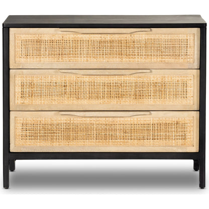 Sydney Large Nightstand by Four Hands. Made from solid mango, cane in a modern style.
