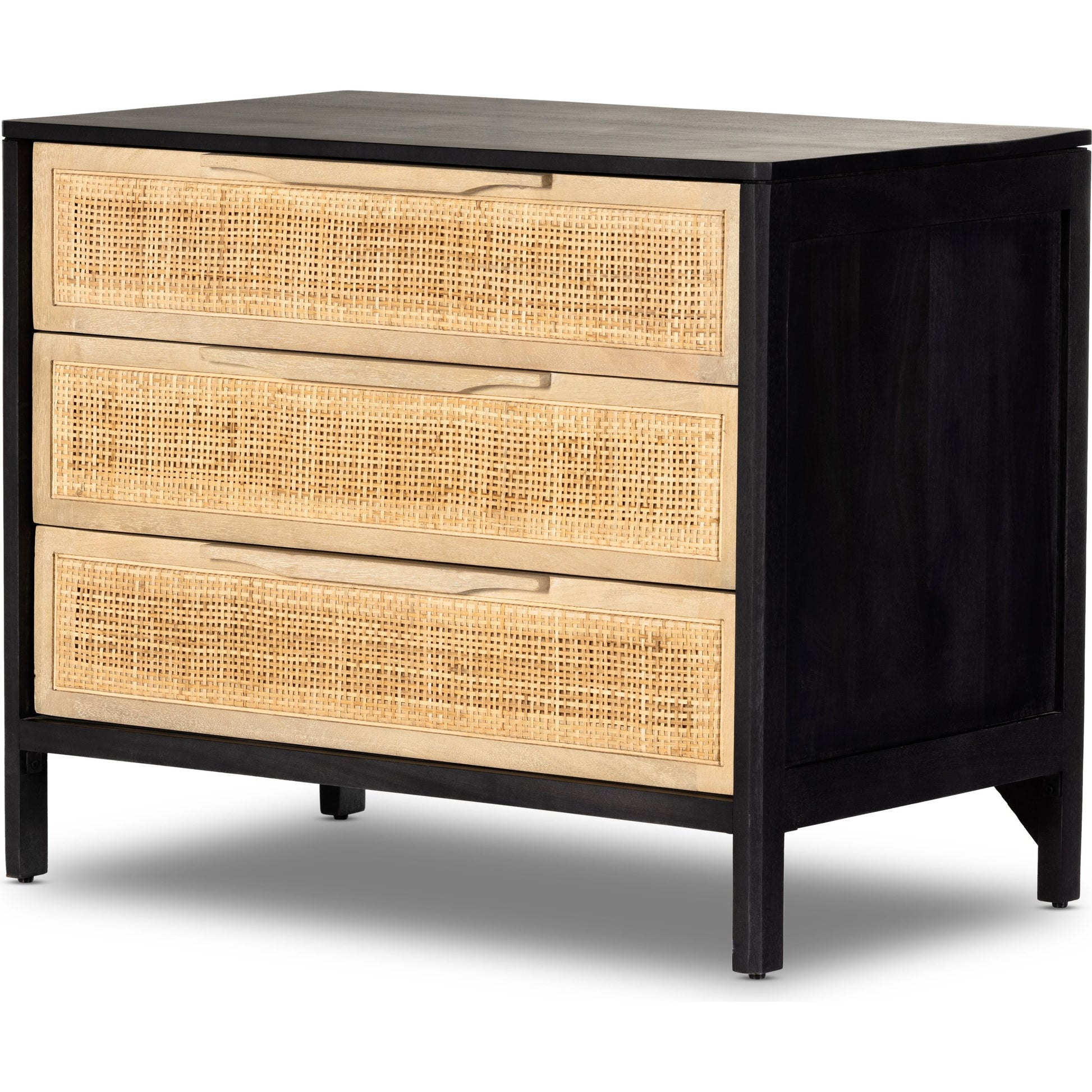 Sydney Large Nightstand by Four Hands. Made from solid mango, cane in a modern style.