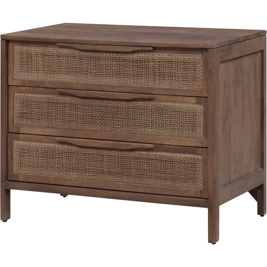 Sydney Large Nightstand by Four Hands. Made from solid mango, cane in a modern style.