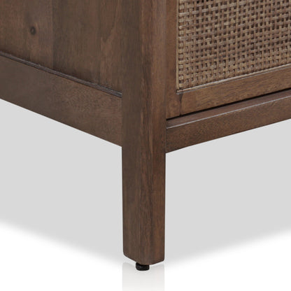 Sydney Large Nightstand by Four Hands. Made from solid mango, cane in a modern style.