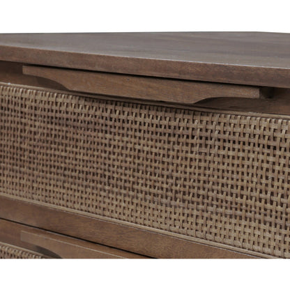 Sydney Large Nightstand by Four Hands. Made from solid mango, cane in a modern style.