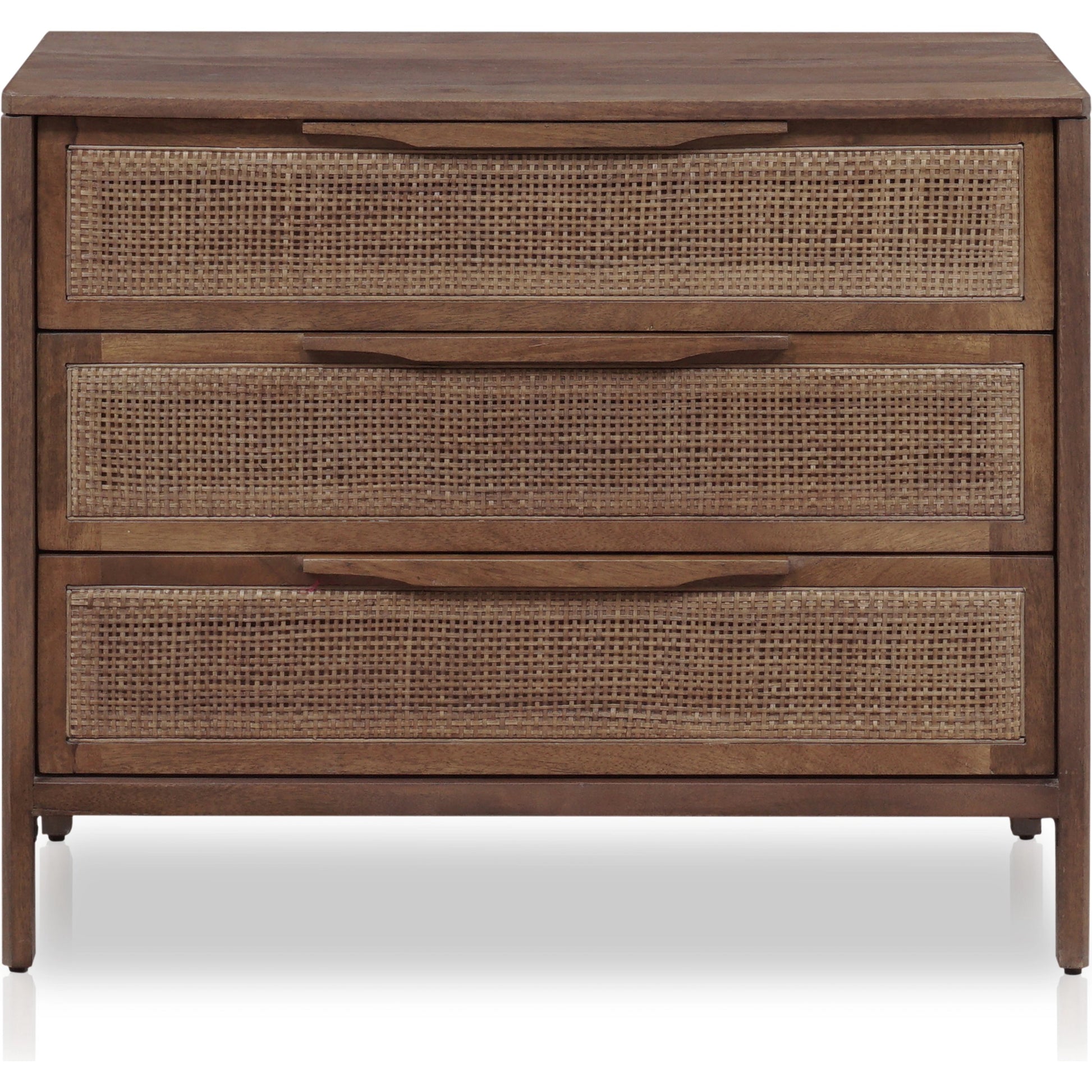 Sydney Large Nightstand by Four Hands. Made from solid mango, cane in a modern style.
