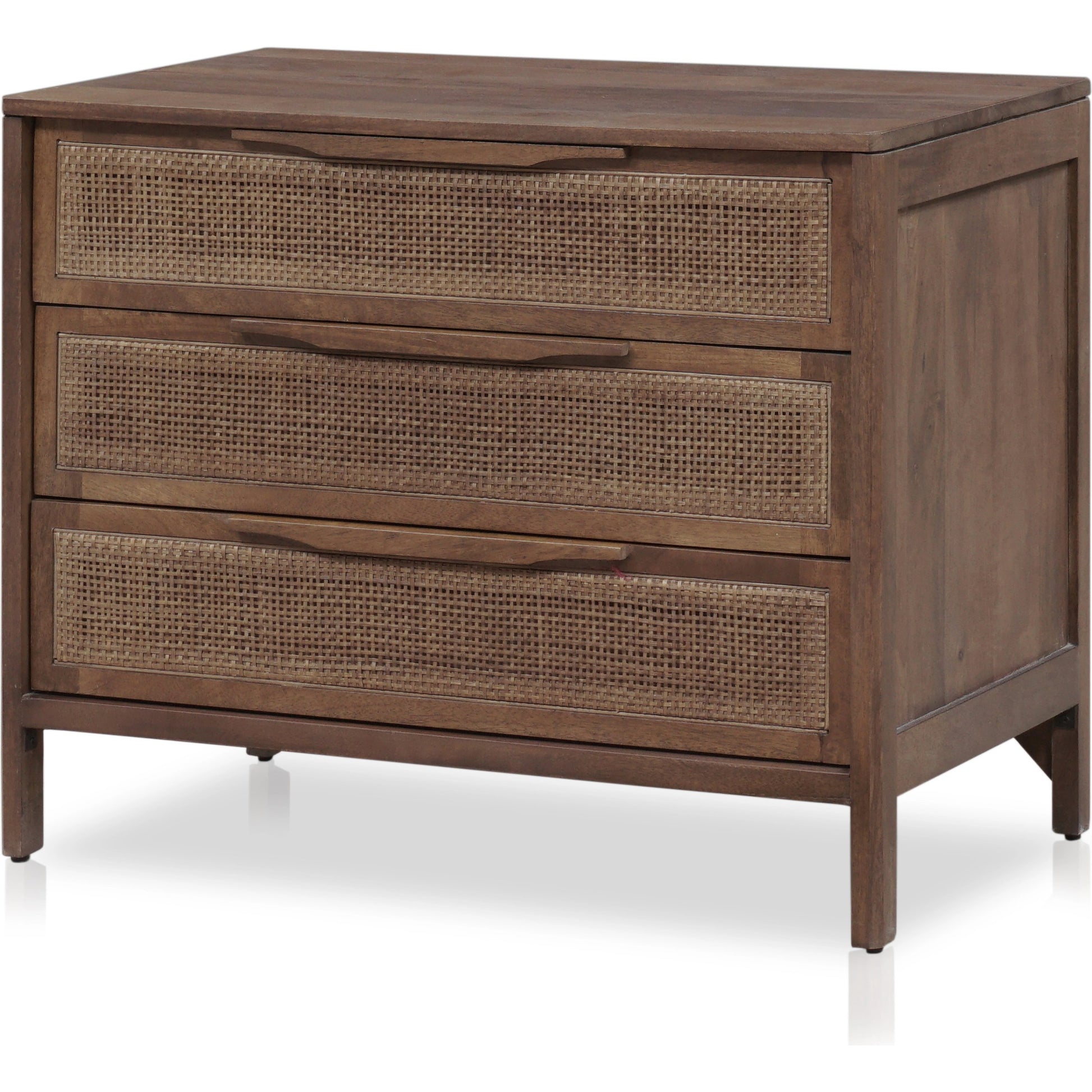 Sydney Large Nightstand by Four Hands. Made from solid mango, cane in a modern style.