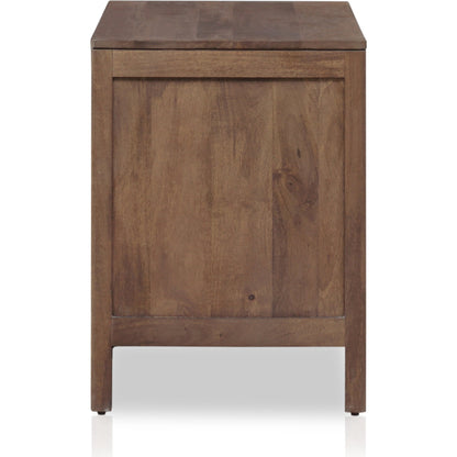 Sydney Large Nightstand by Four Hands. Made from solid mango, cane in a modern style.