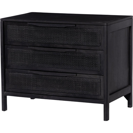 Sydney Large Nightstand by Four Hands. Made from solid mango, cane in a modern style.