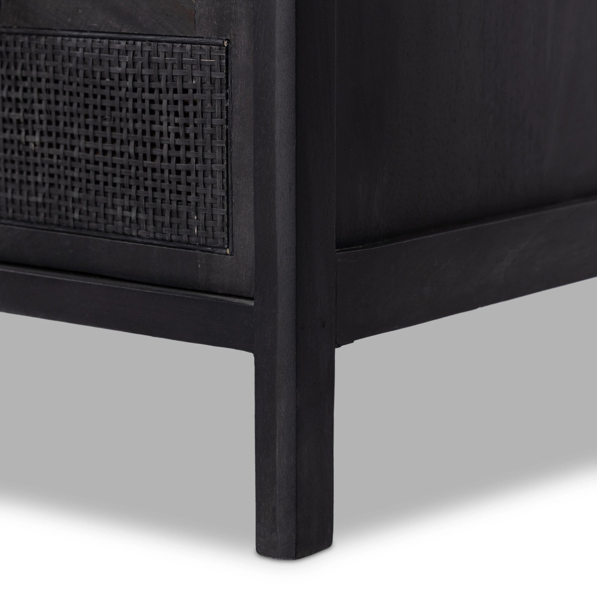 Sydney Large Nightstand by Four Hands. Made from solid mango, cane in a modern style.