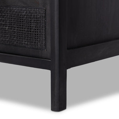 Sydney Large Nightstand by Four Hands. Made from solid mango, cane in a modern style.
